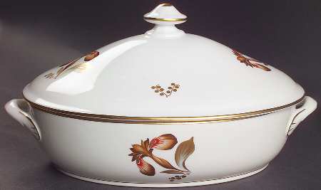 Brown Iris Oval Covered Vegetable