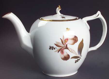 Brown Iris Teapot & Lid