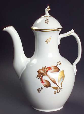 Brown Iris Coffee Pot & Lid