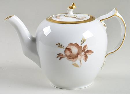 Brown Rose Mini Teapot & Lid