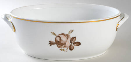 Brown Rose Tureen No Lid