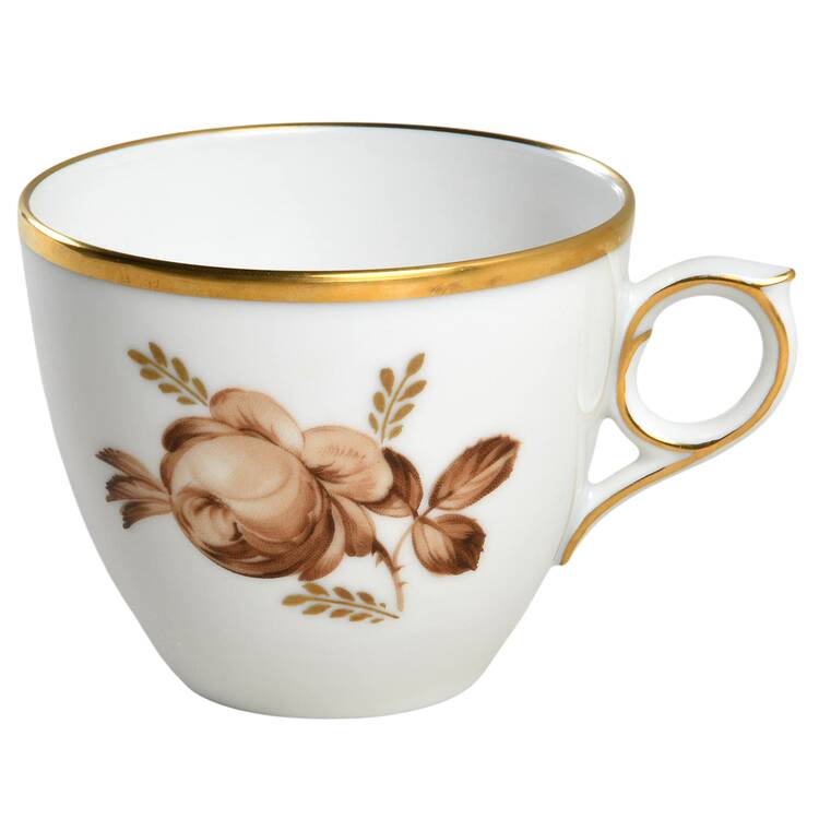 Brown Rose Flat Cup