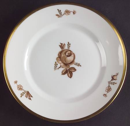 Brown Rose Salad Plate