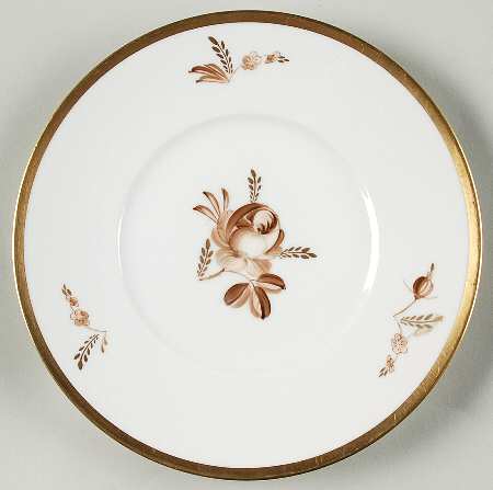 Brown Rose Salad Plate