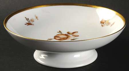 Brown Rose Round Compote (Height X Width)