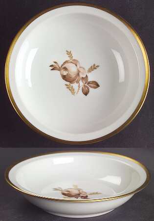 Brown Rose Rim Fruit/Dessert (Sauce) Bowl