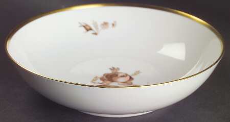 Brown Rose 8" Round Vegetable Bowl