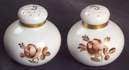 Brown Rose Salt & Pepper Set