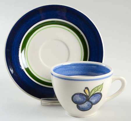 Cumberland Grape Flat Cup & Saucer Set