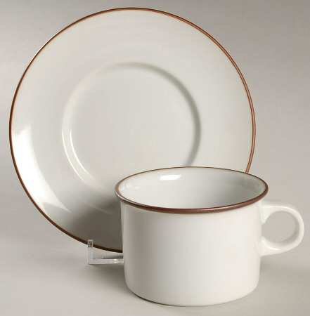 Domino Flat Cup & Saucer Set