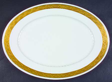 Fan Service Gold 16" Oval Serving Platter
