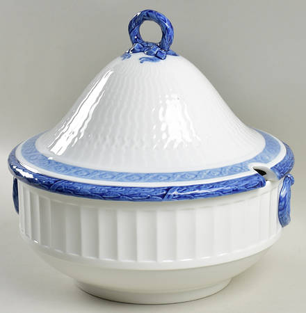 Fan Service Blue Tureen &  Lid