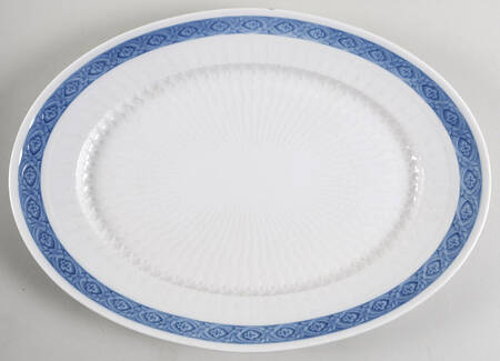 Fan Service Blue 15" Oval Serving Platter