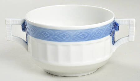Fan Service Blue Flat Cream Soup Bowl