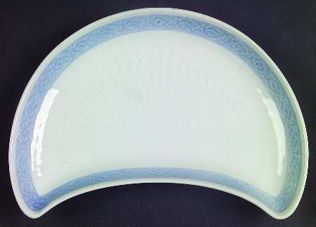 Fan Service Blue Crescent Salad Plate