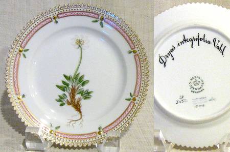 Flora Danica (1961 To Current) Bread & Butter Plate-Dryas integrifolia Vahl