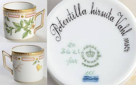 Flora Danica (1961 To Current) Flat Demitasse Cup-Potentilla hirsuta Vahl msch