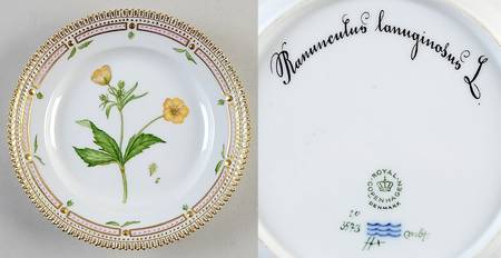 Flora Danica (1961 To Current) Salad Plate-Ranunculus lanuginosus L