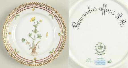Flora Danica (1961 To Current) Bread & Butter Plate-Ranunculus affinis R Br.