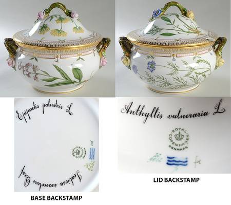 Flora Danica (1961 To Current) 3 Qt Tureen & Lid-Eipiaetis, Seabiosa ,Anthyllis