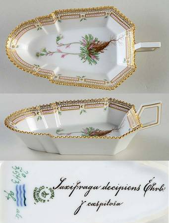 Flora Danica (1961 To Current) 7" Pickle/Accent Dish-Saxifraga decipiens Ehrb