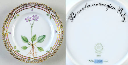 Flora Danica (1961 To Current) Bread & Butter Plate-Primula norvegica Ple