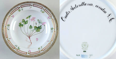 Flora Danica (1961 To Current) Rim Soup Bowl-Oxalis acetosella L