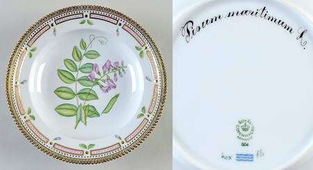 Flora Danica (1961 To Current) Rim Soup Bowl-Potentilla verna Horn