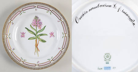 Flora Danica (1961 To Current) Dinner Plate-Orchis sambucina L