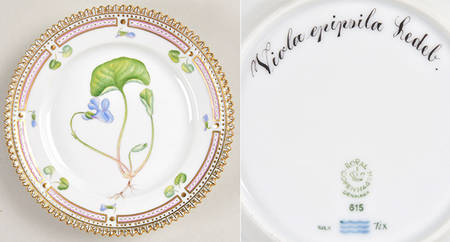 Flora Danica (1961 To Current) Bread & Butter Plate-Viola epipsila Ledeb
