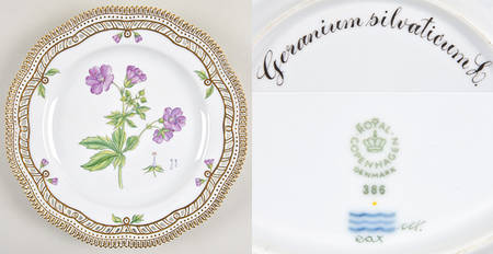 Flora Danica (1961 To Current) 9" Pierced Luncheon Plate/Fruit Std-Greanium silva