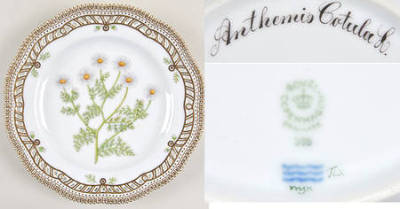 Flora Danica (1961 To Current) 9" Pierced Luncheon Plate/Fruit Std-Anthemis Cotul