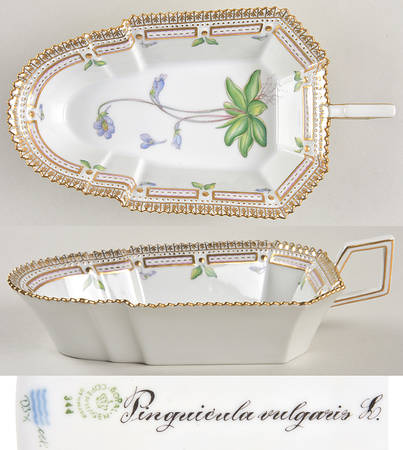 Flora Danica (1961 To Current) 8" Pickle/Accent Dish-Pinguicrela vulgaris L.