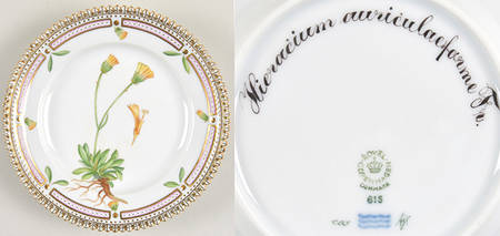 Flora Danica (1961 To Current) Bread & Butter Plate-Hieracium auriculacforme F,