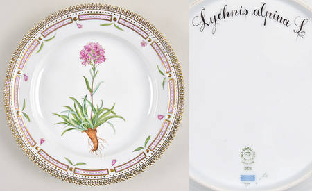 Flora Danica (1961 To Current) Luncheon Plate-Lychnis alpina L