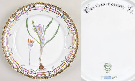 Flora Danica (1961 To Current) Luncheon Plate-Crocus vernus L