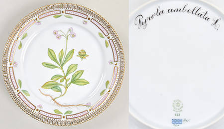Flora Danica (1961 To Current) Luncheon Plate-Pyrola umbellata L