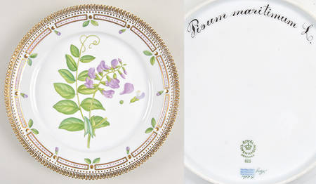 Flora Danica (1961 To Current) Luncheon Plate-Pisum maritimum L
