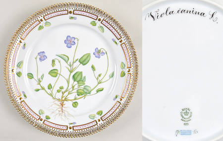 Flora Danica (1961 To Current) Luncheon Plate-Viola canina L