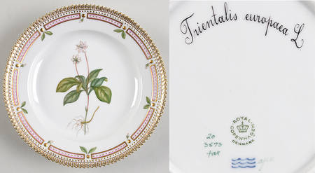 Flora Danica (1961 To Current) Salad Plate-Trientalis europaea L