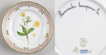 Flora Danica (1961 To Current) Salad Plate-Ranunculus lanuginosus L