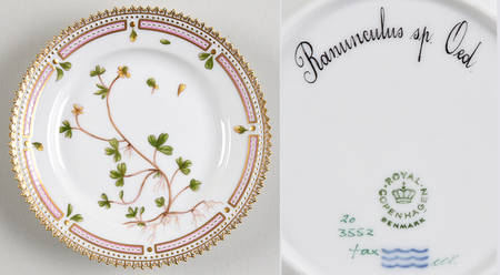 Flora Danica (1961 To Current) Bread & Butter Plate-Ranunculus sp Oed