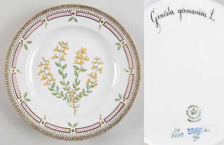 Flora Danica (1961 To Current) Dinner Plate-Genista germanica L