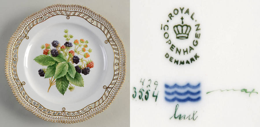 Flora Danica (1961 To Current) Fruit Service Plate