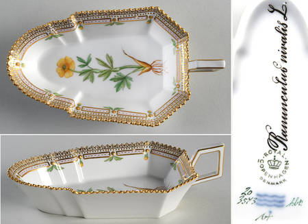 Flora Danica (1961 To Current) 7" Pickle/Accent Dish-Ranunculus nivalis L