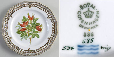 Flora Danica (1961 To Current) Fruit Service Luncheon Plate by Royal Copenhagen