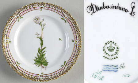Flora Danica (1961 To Current) Bread & Butter Plate-Draba incana L