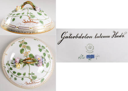 Flora Danica (1961 To Current) Lid for Round Vegetable-Galeobdolon luteum Huds
