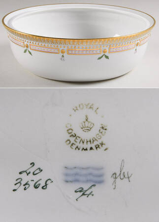 Flora Danica (1961 To Current) Round Vegetable No Lid/No Decal
