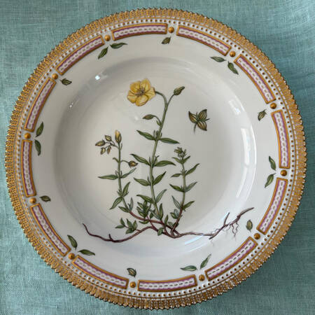 Flora Danica (1961 To Current) Dinner Plate-Cistus Helianthemum L.